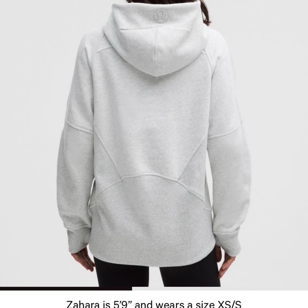 Lululemon Athletica Light Gray Scooba Half Zip Hoodie Long Sleeve - Picture 13 of 13